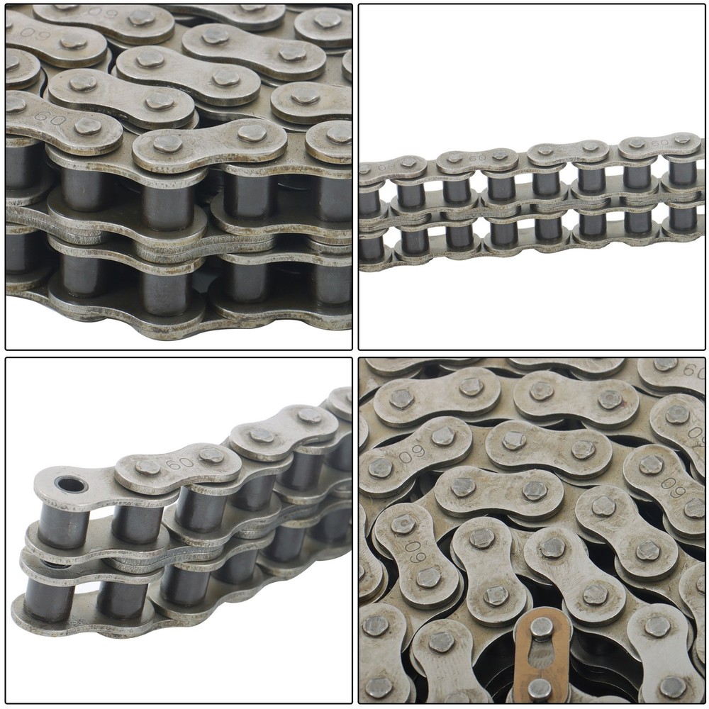 60-2 Double Strand Duplex Roller Chain 10 Ft with 2 Connecting Link
