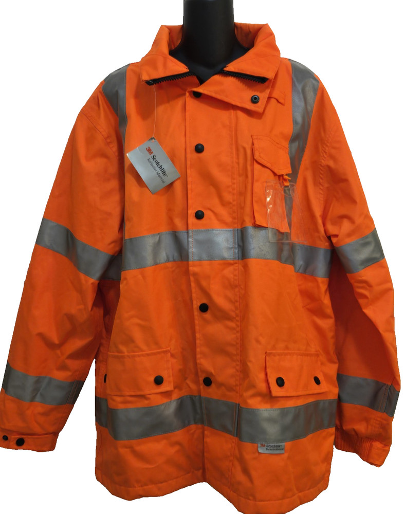 VEA Size Med Safety Jacket, Reflective Polyester, work ware, Hunting, Orange New