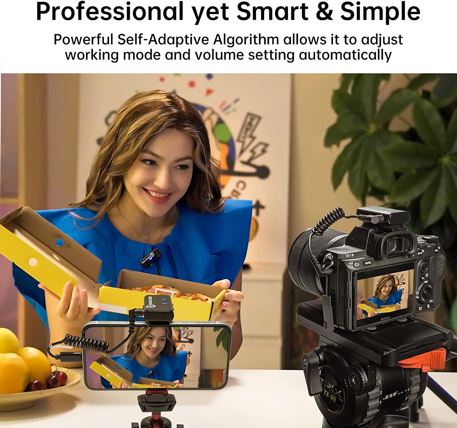 Hollyland Lark M1 Wireless Lavalier Microphone, 2.4GHz Noise Cancellation, 656ft