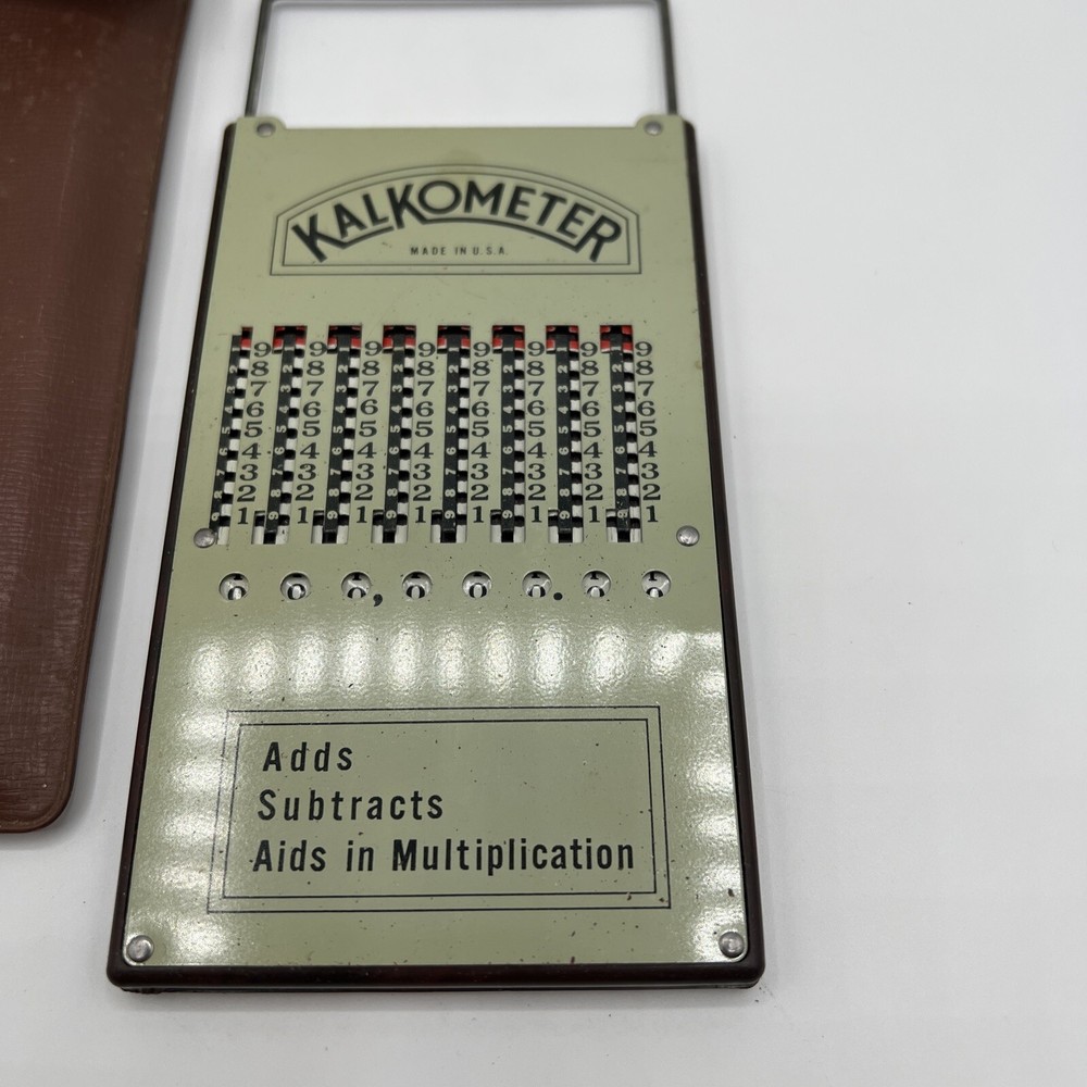 Vintage Kalkometer Adds / Subtracts Brown case and Stylus