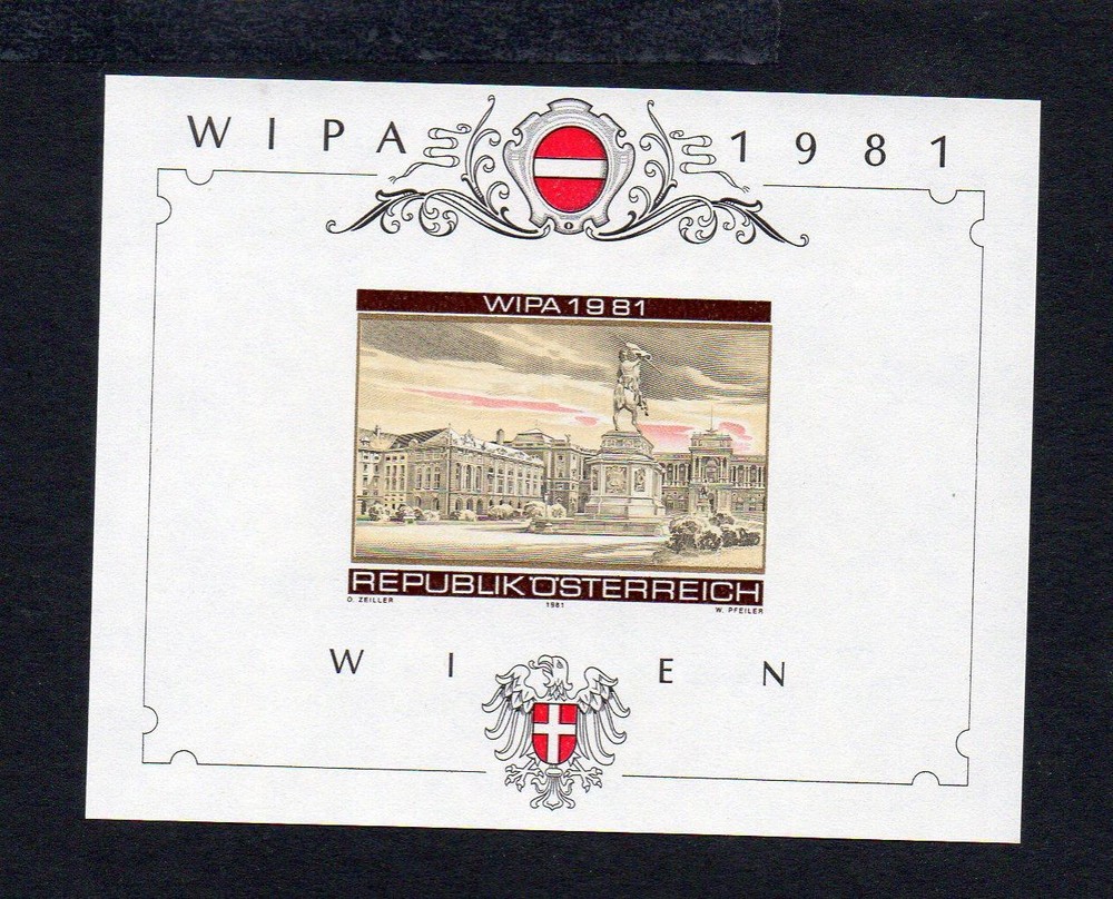 AUSTRIA MNH 1981 WIPA 1981 IMPERF SHEET