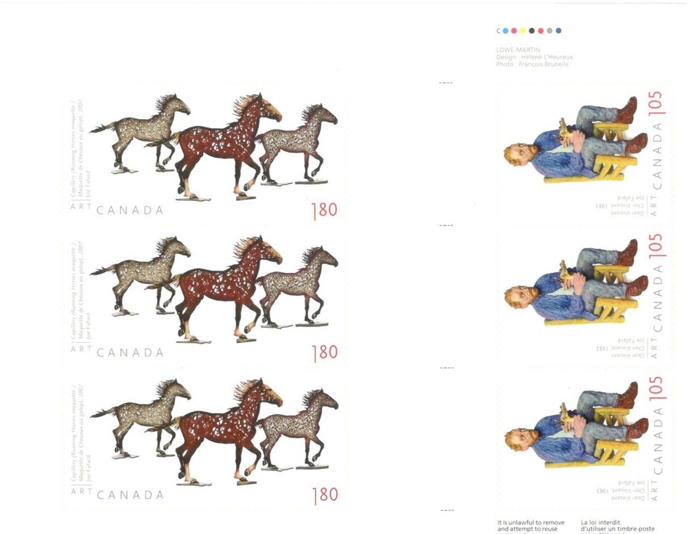 Canada 2012 Joe Fafard Booklet Unitrade # 2425b MNH  CV. VF. $20.00