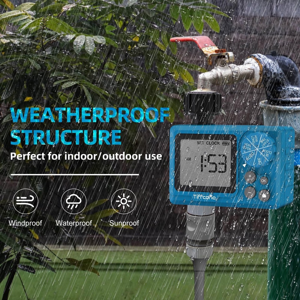 Sprinkler Timer Outdoor, Digital Pogrammable for 1 PACK, Blue