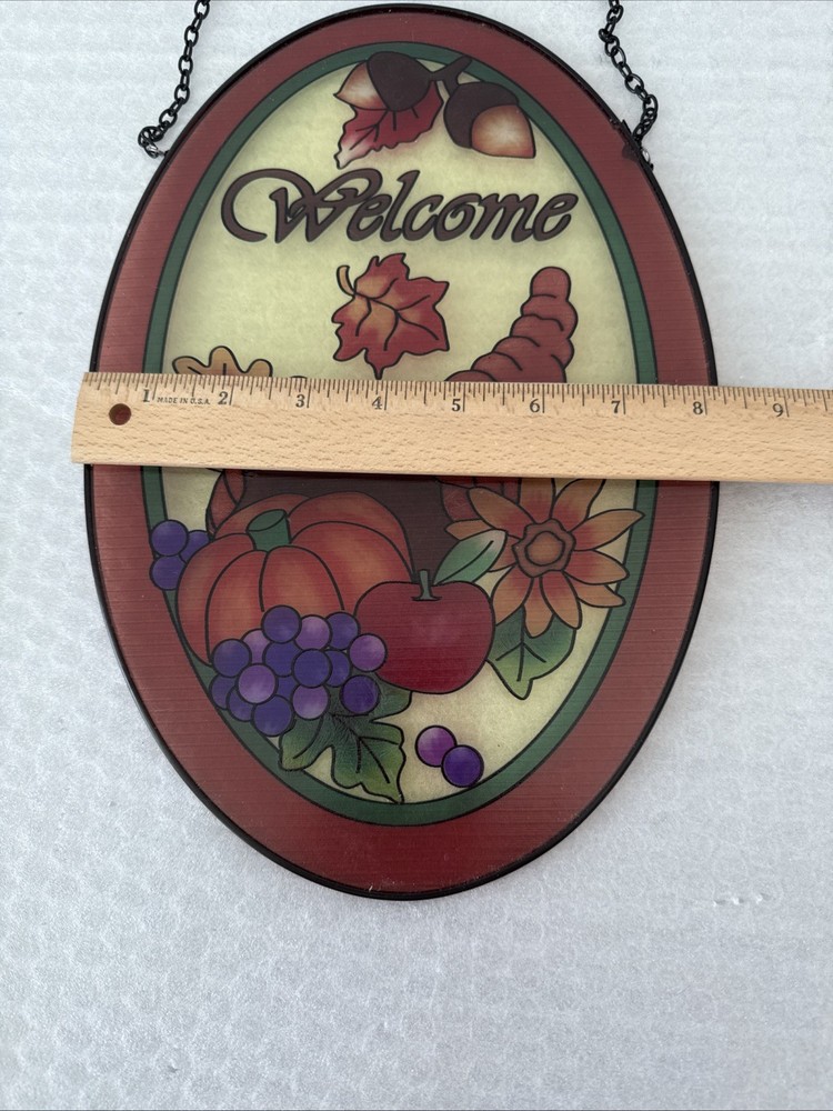 Welcome Home Cornucopia Suncatcher Fall Thanksgiving Decor