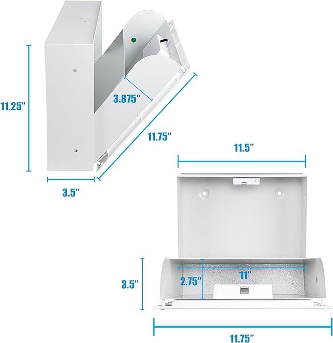 Pochar White Vent Safe with Hidden RFID Compartment for Adults, Joiners, Nursery