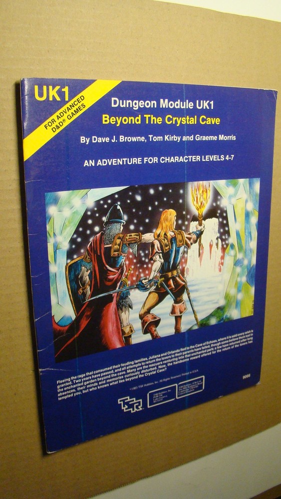 MODULE - UK1 *NICE COPY 1ST PRINT* BEYOND THE CRYSTAL CAVE - DUNGEONS DRAGONS