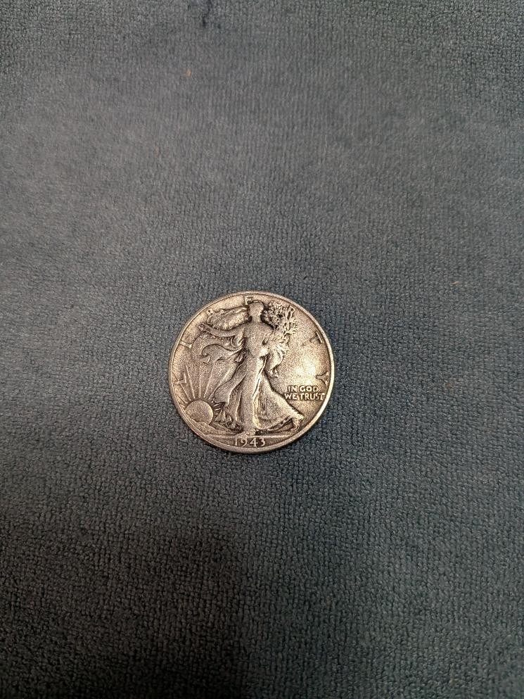 1943 S walking liberty half dollar
