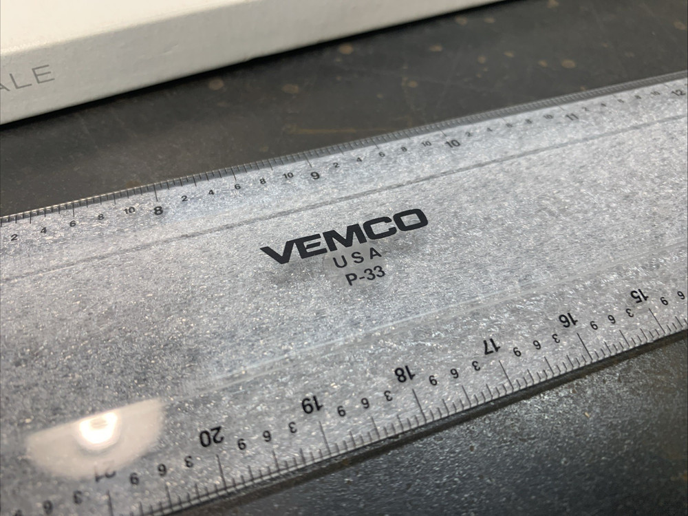 18” Vemco P-33 Antiflex Drafting Machine Scale P-33