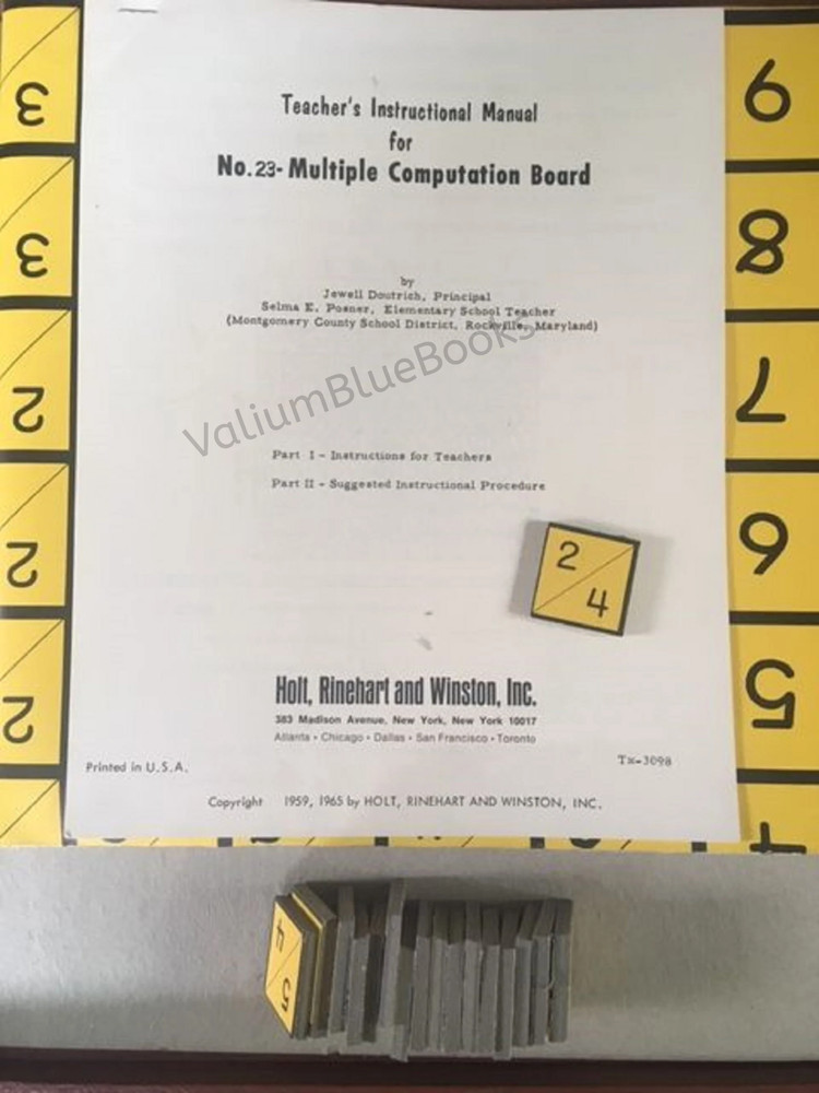 Vintage Winston Manipulative Devices - No. 23 Multiple Computation Board