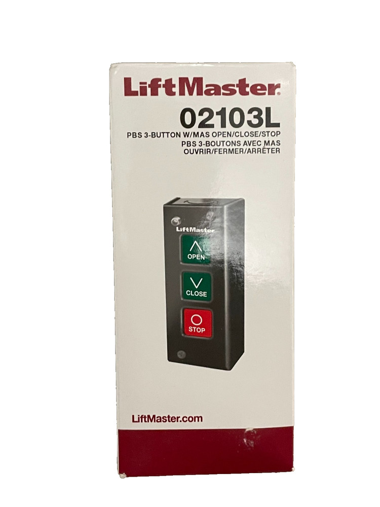 Liftmaster 02103L Control Station 3 Button Surface Mount Open Close Stop New