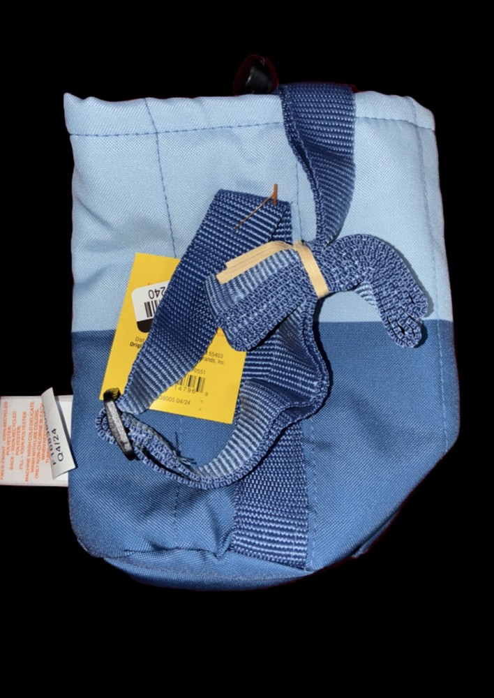 SUN SQUAD BOTTLE HOLDER NWT Blue With Strap- Drawstring Closer