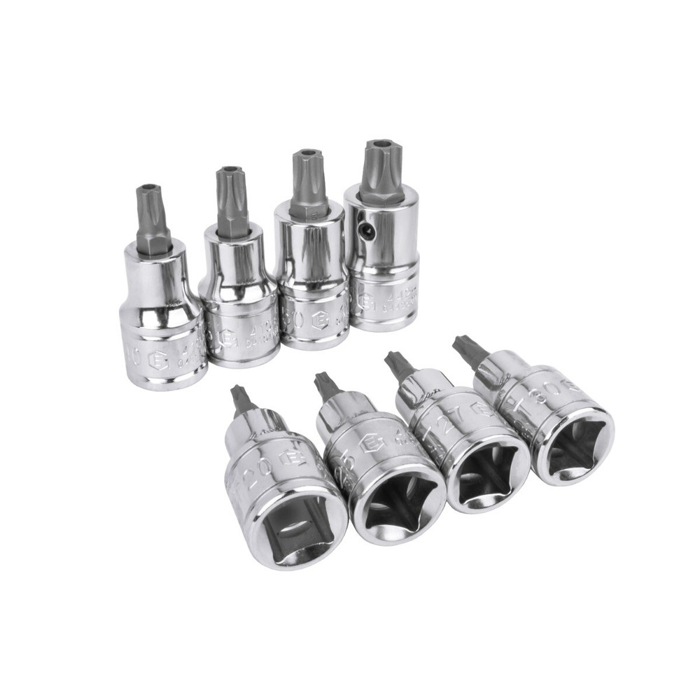 Genius Tools 8 Piece 1/2" Dr. Pentacle Bit Socket Set - BS-408PE