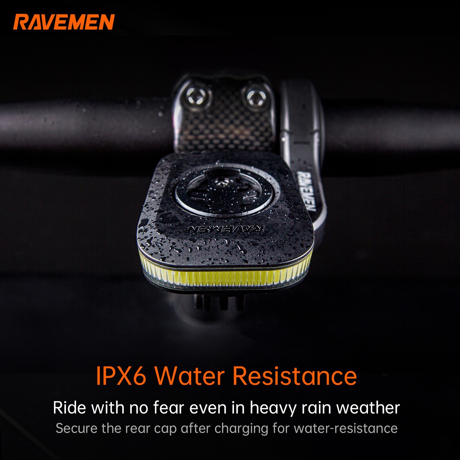 RAVEMEN FR160 OUT-FRONT BIKE HEAD LIGHT FOR GARMIN BICYCLE EYE-CATCHING FLASHING