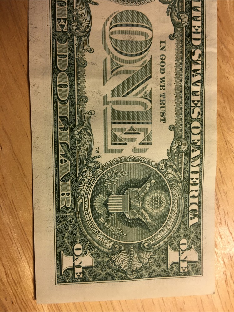 Fancy 2021 $ Bill Error w/Offset Print Obv.&Rev.4,5’s & 3,8’s Trinary Note