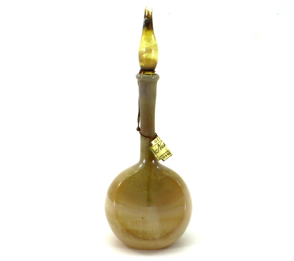 Neker PERFUME BOTTLE Jerusalem Handmade Art Glass 5 ½” Empty