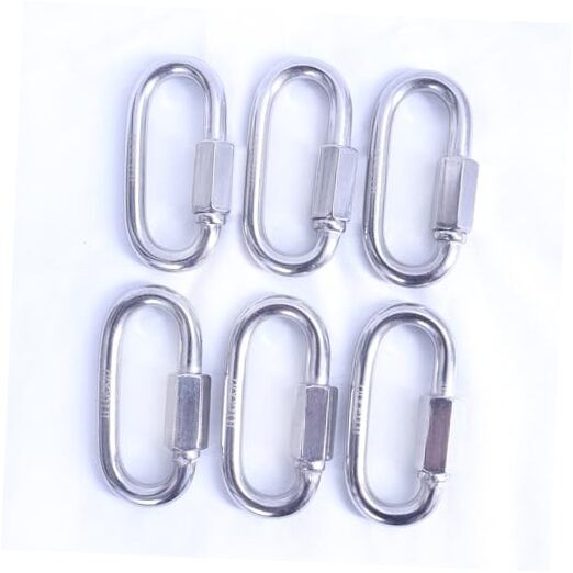 2.9 Inch 304 Stainless Steel Carabiner and Stainless Steel Chain Quick 2.9inch