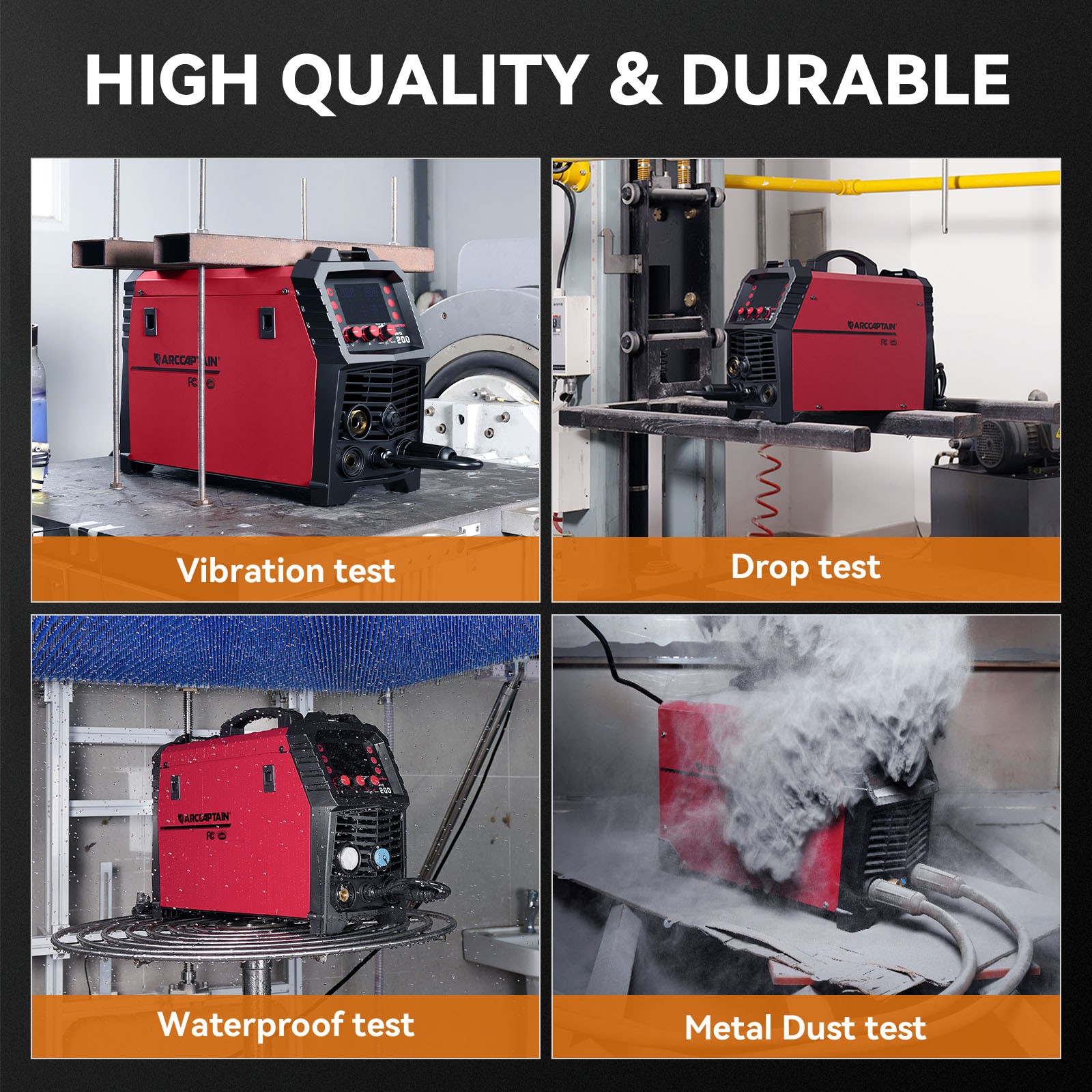 6IN1 MIG Welder 200A Multi Process w/Gasless Flux Core Stick Lift TIG 110V/220V