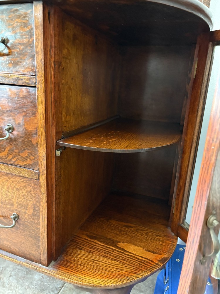 antique sideboard buffet with mirror tiger oak