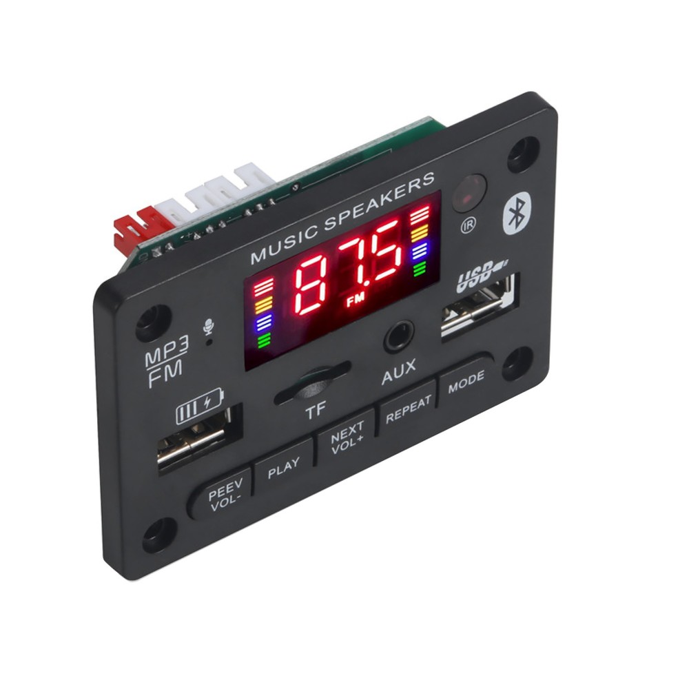 Aux Audio MP3 Decoder Board Wireless Car USB TF Card Slot FM Bluetooth Module