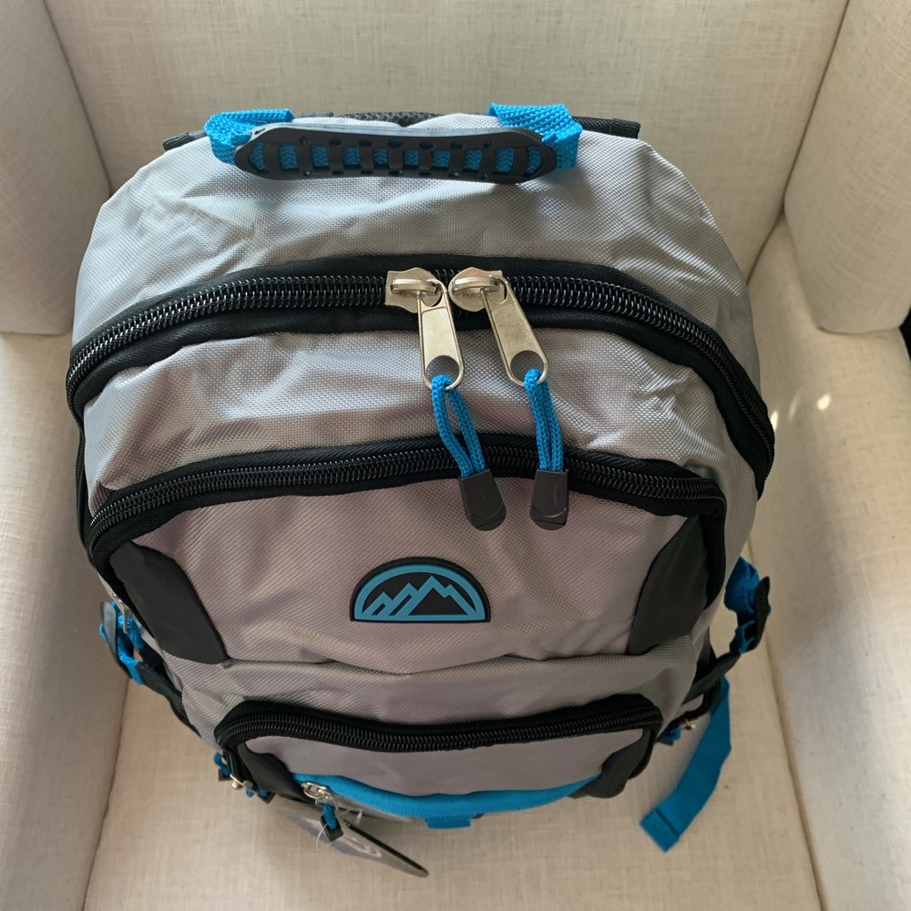 Mountain Edge 19” Padded backpack NWT Black/Grey/Blue