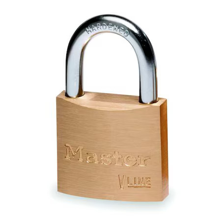 Master Lock 4140Ka Padlock, Keyed Alike, Standard Shackle, Rectangular Brass