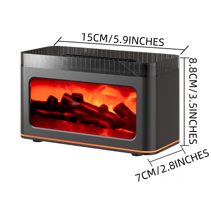 NEW Fireplace Diffuser Humidifier essential oil support, Ultrasonic Aromatherapy