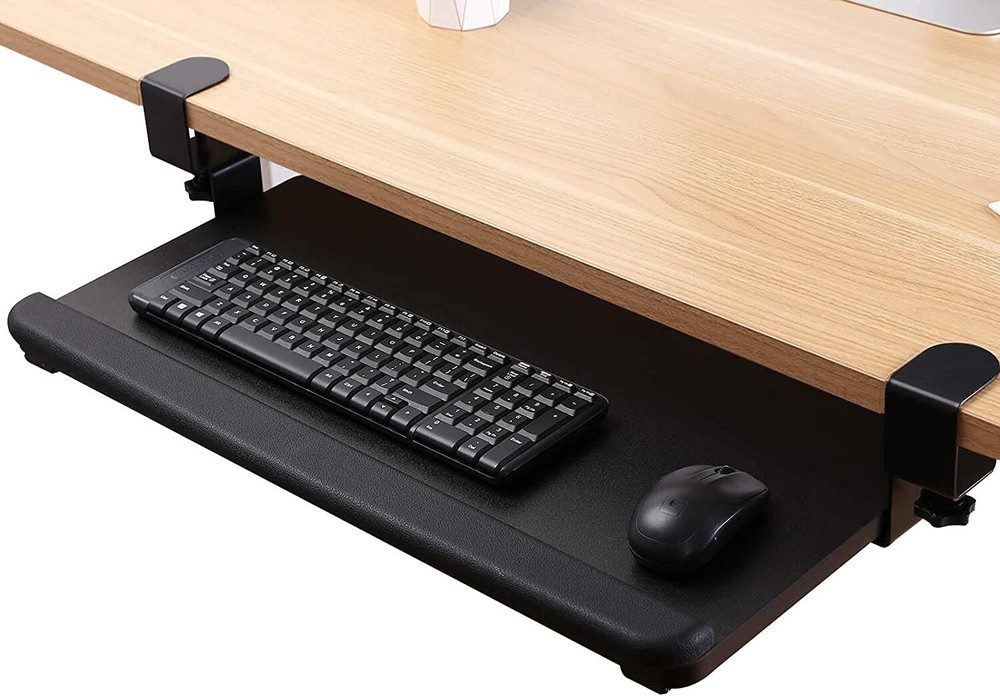 FlexiSpot Large Keyboard Tray Under Desk Ergonomic (Black)
