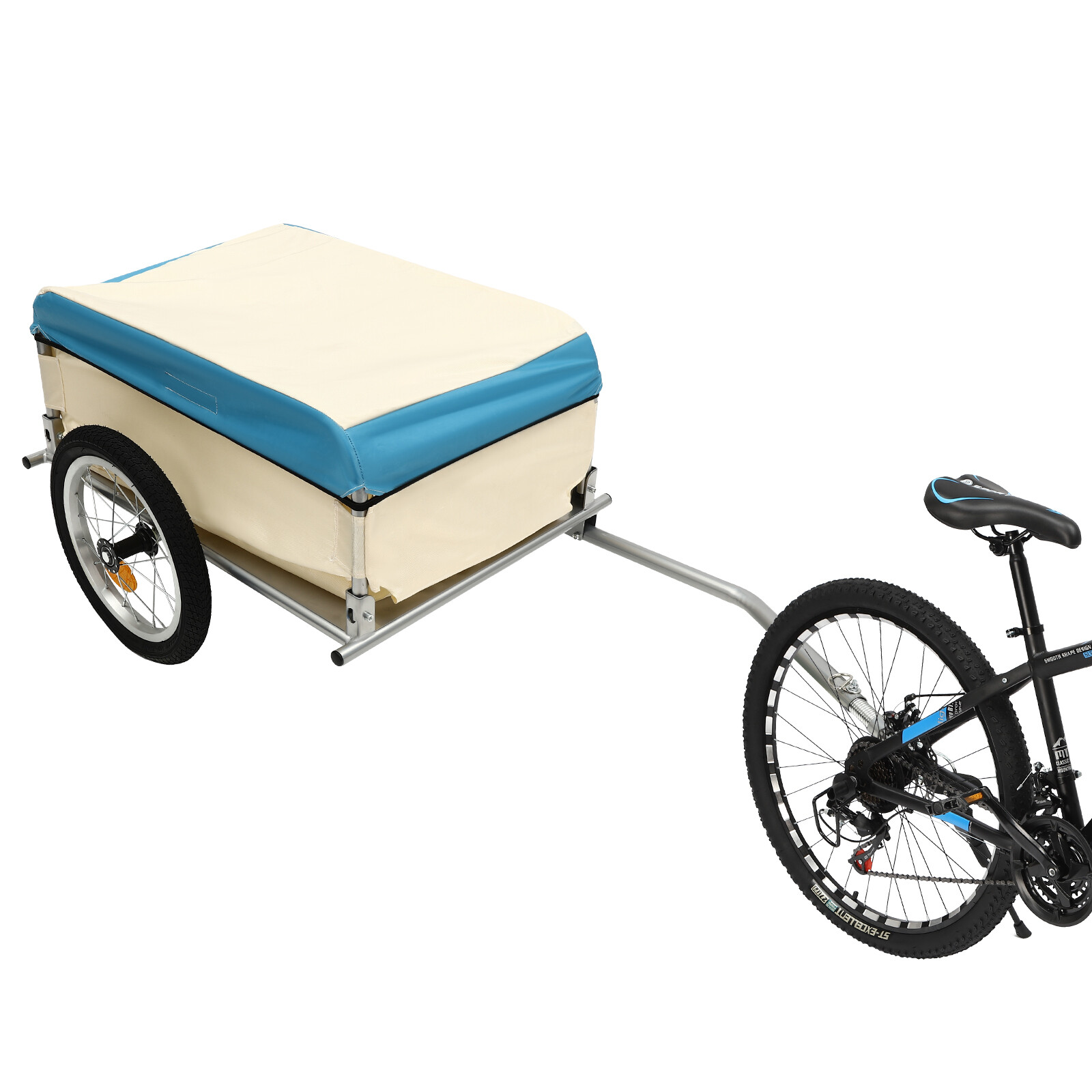 Bicycle Bike Cargo Trailer Steel Carrier Storage Cart Wheel Runner For Shopping
