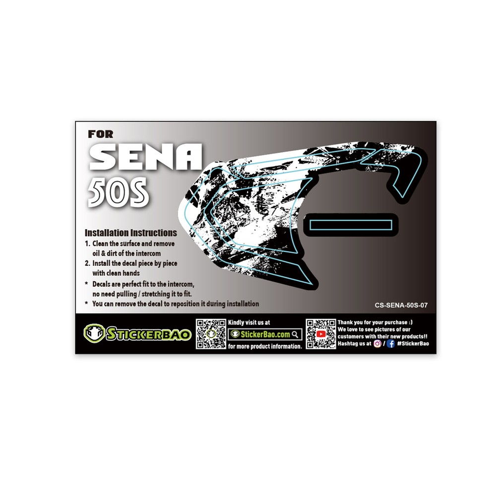 Ink Device Surface Sticker For SENA 50S Intercom x1