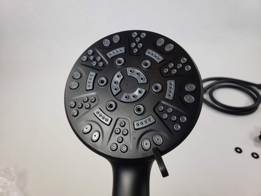 Cobbe 8 Functions Shower Head With Handheld, Set with Hose, Matte Black