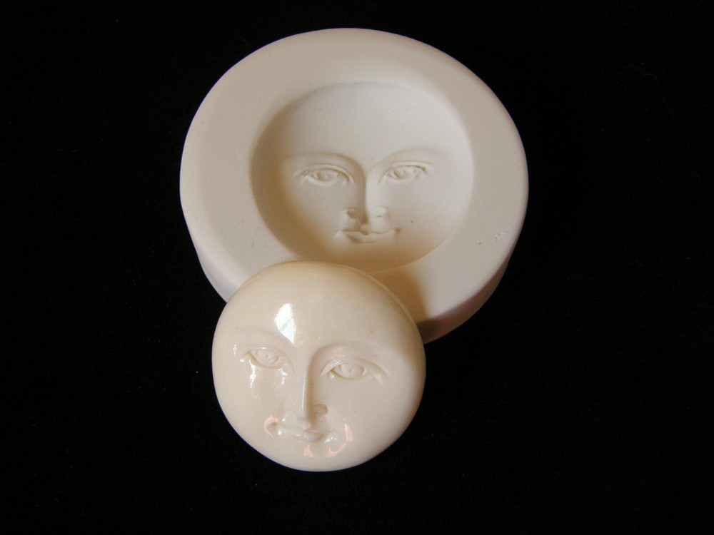 Moon Face Polymer Clay Mold (MD1354)