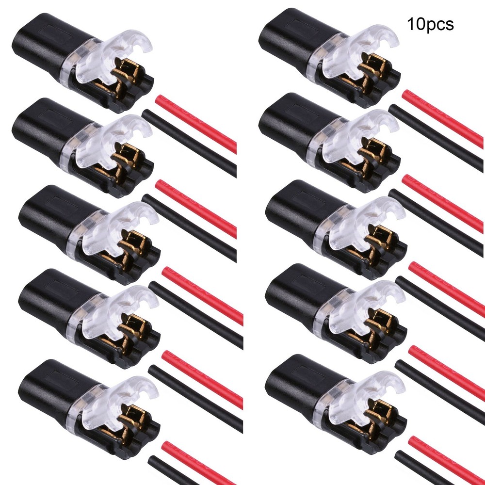 Double-Wire Plug-In Connector With Locking Buckle??10pcs??high Quality