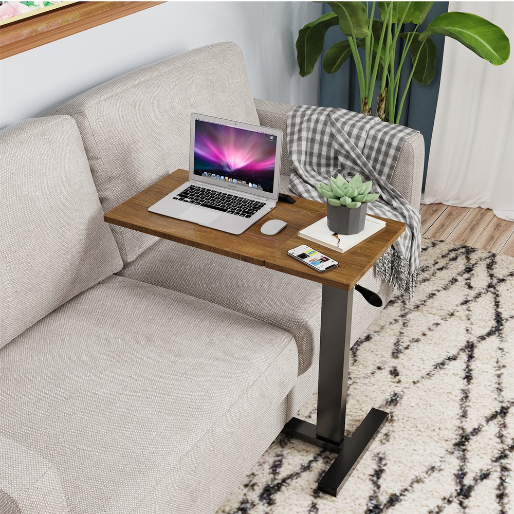 Rolling Overbed Table Adjustable Angle and Height Hospital Laptop Table Desk