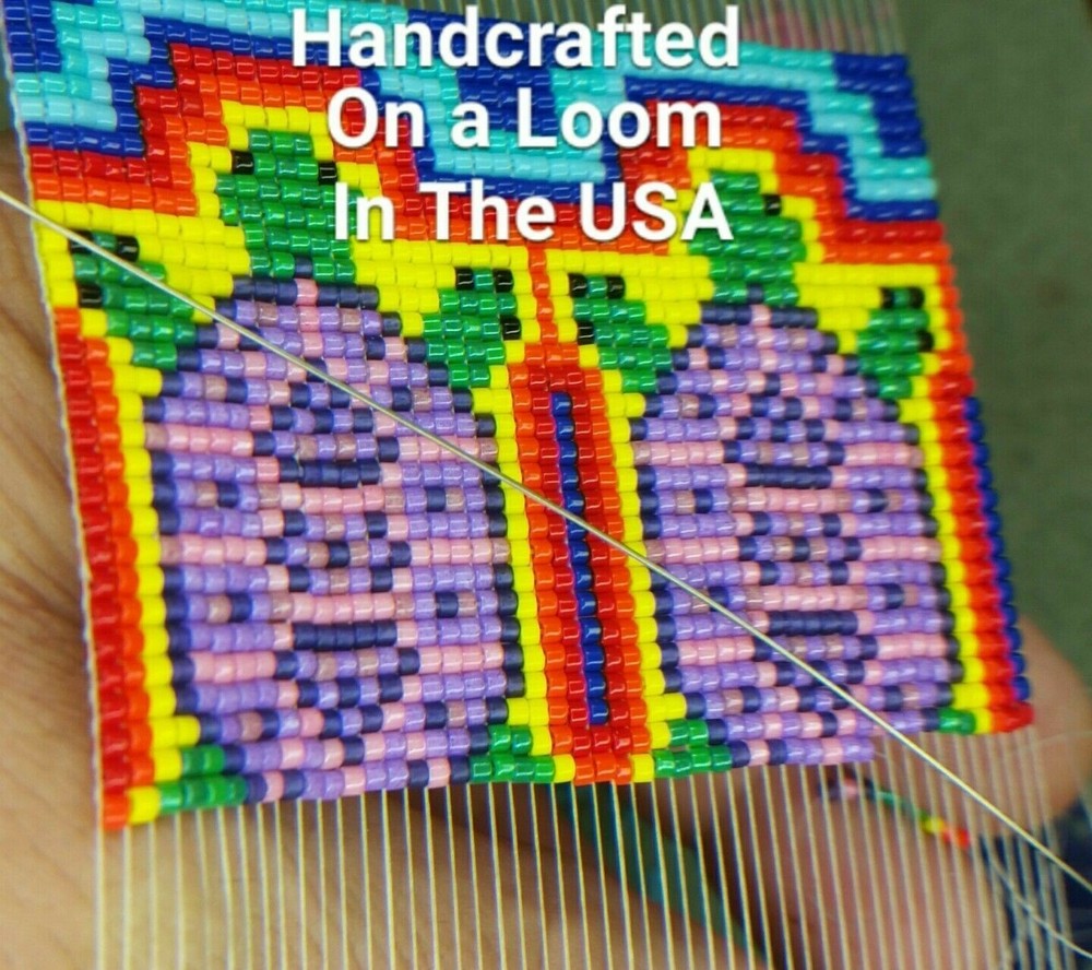 1165 Delica Seed Bead Bic Lighter Case Hardened Sides, Durable, Leather Bottom