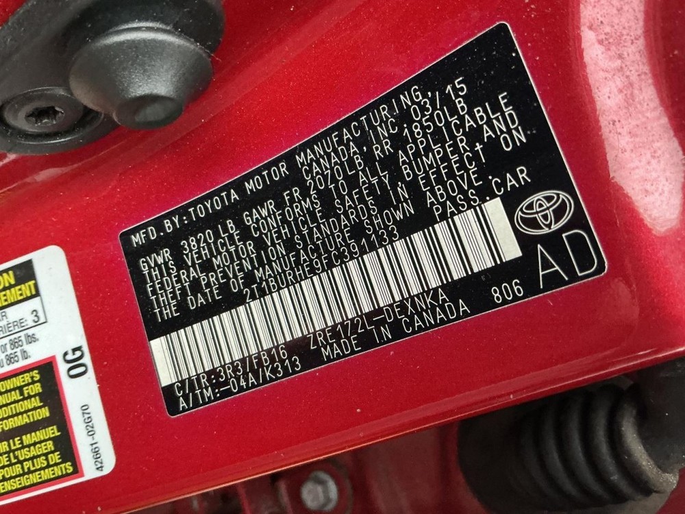 COROLLA 2015 Glove Box 4948912