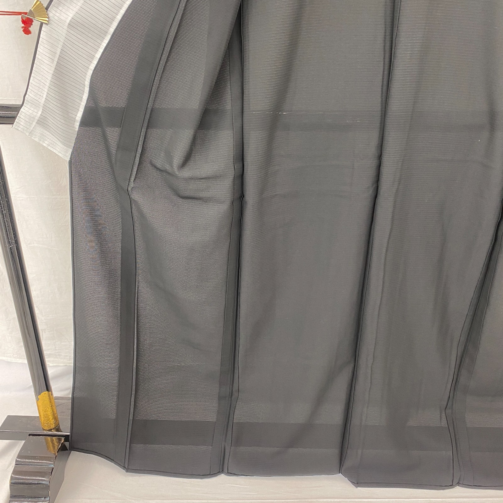 Japanese Vintage Kimono Silk Black Tomesode No Lining Family crest Length 64 in