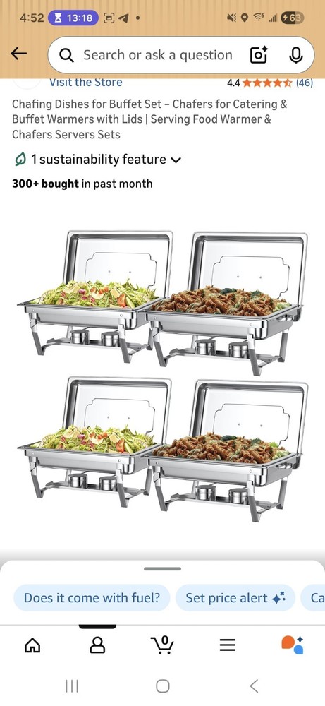 Chafing Buffet Set Of 4