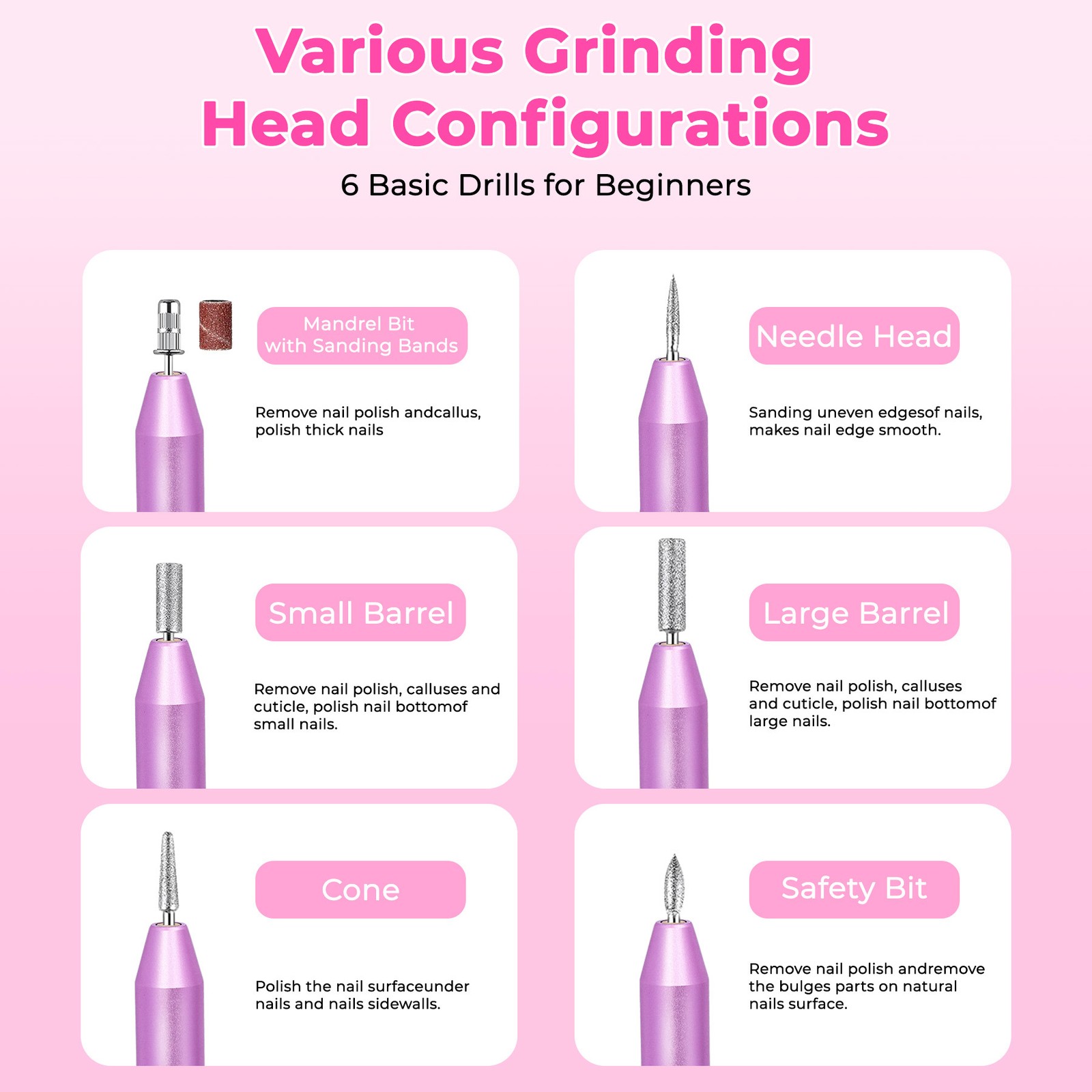 Professional Electric Nail Drill Kit for Acrylic & Gel Nails