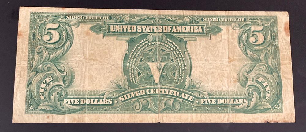 1899 $5 Silver certificate indian chief