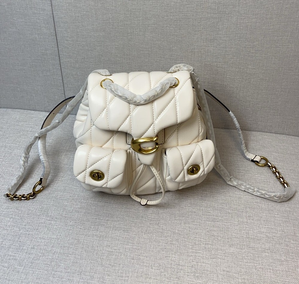 Backpack 21 CU076 White Nappa Leather