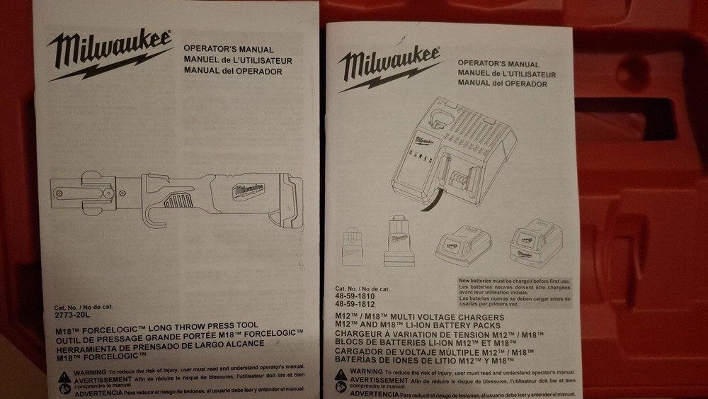 Milwaukee 2773-20L Long Throw Press Tool - Red (2773-20L)