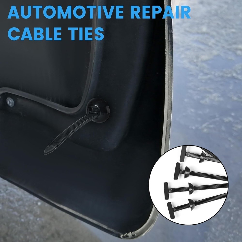 Versatile 100 Pcs Nylon Zip Ties – One-Button Locking for Secure Vehicle Fixes