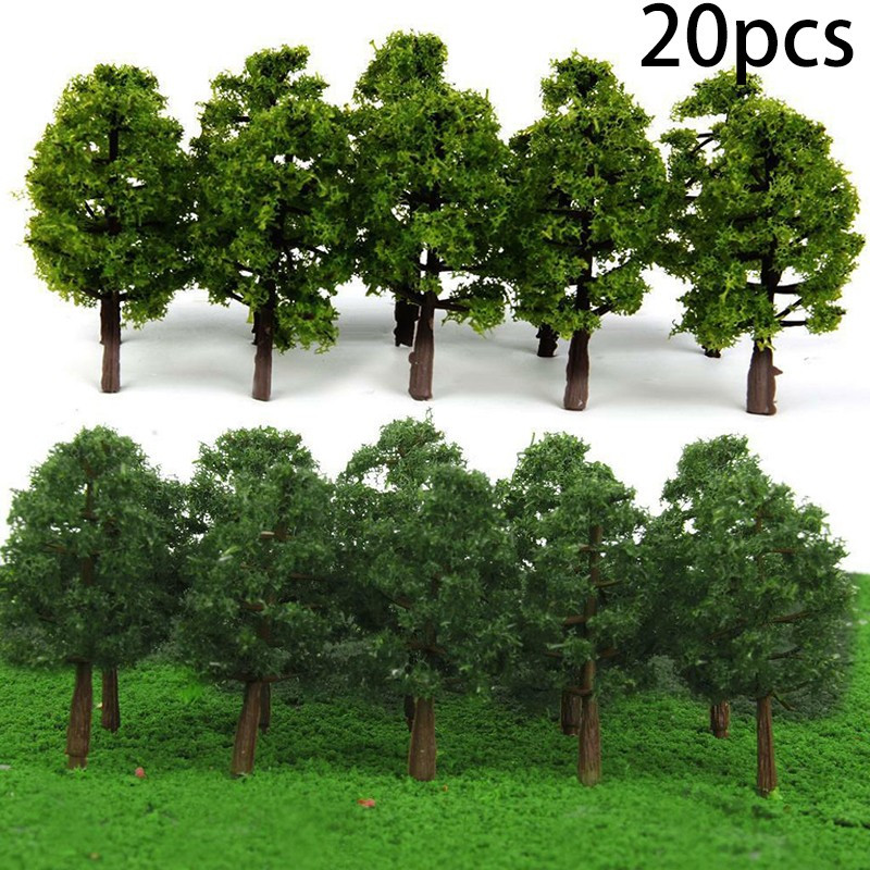 20Pcs 8CM for MINI Model Trees Landscape Decor Train Layout Accessories DIY