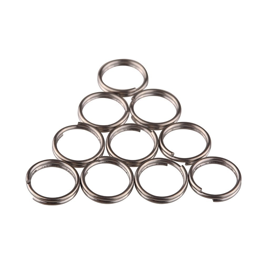 TIKING 10pcs/Lots Titanium Small Split Rings Ti Micro Key 12mm, Silver