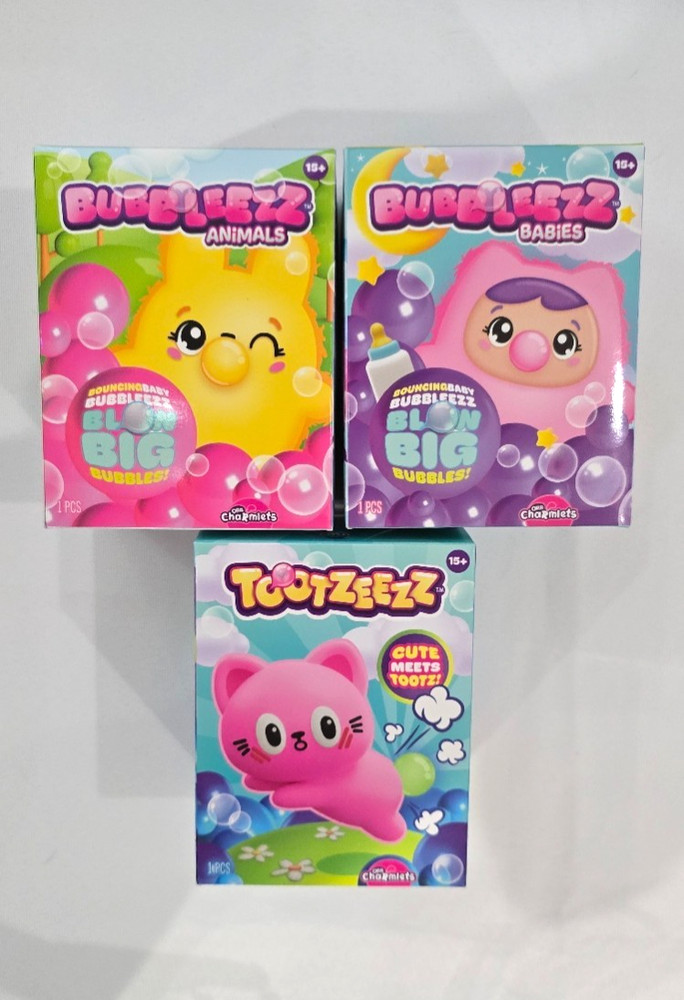 ORB Charmlets Bubbleezz Animals! Baby Bubbleezz Blow Big bubbles!