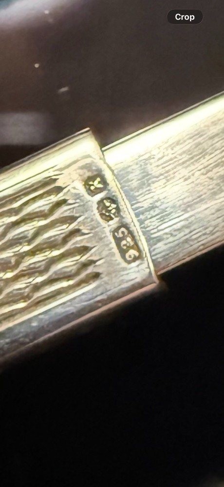 Solid Hallmarked 925 Silver Beautiful Retracting Toothpick With Leather Case