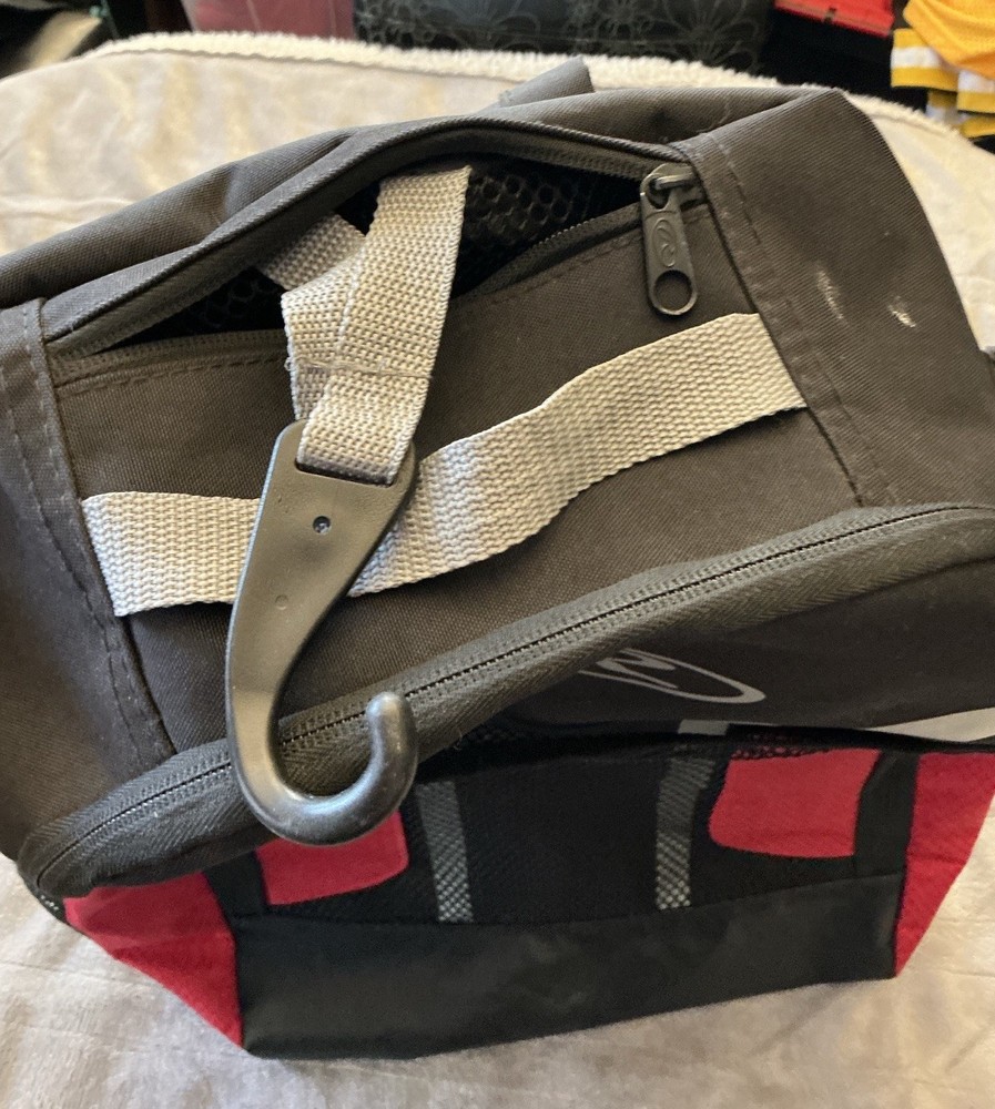 Rawlings Equipment Backpack Black Red Gray Baseball Bat Compartment Hanging Hook