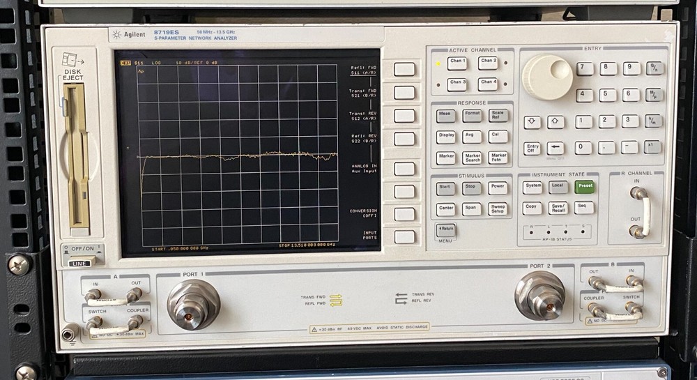 Agilent 8719ES S-Parameter Network Analyzer 50 Mhz - 13.5 GHZ