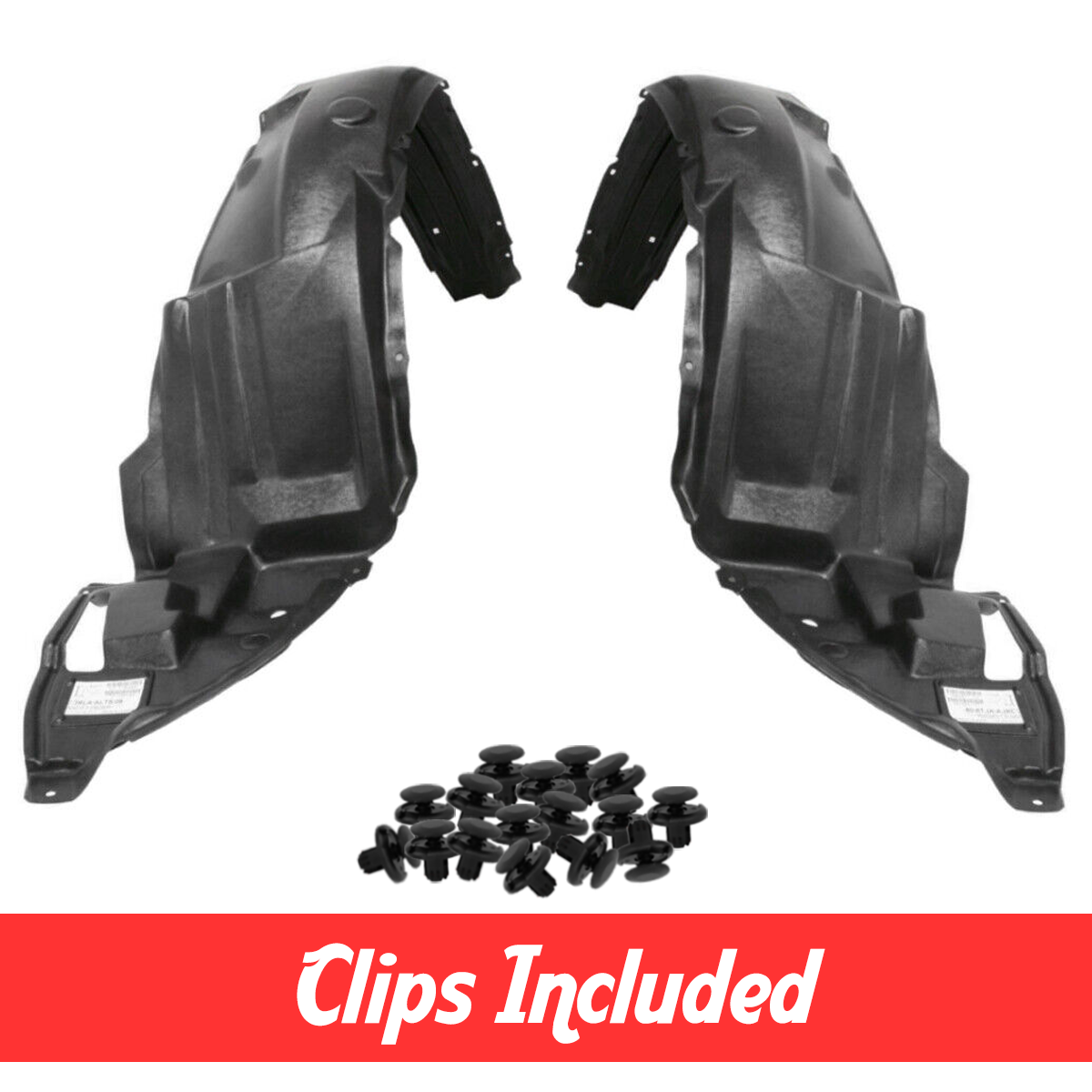 Front Driver & Passenger Side Fender Liner Set For 2009-2010 Toyota Corolla