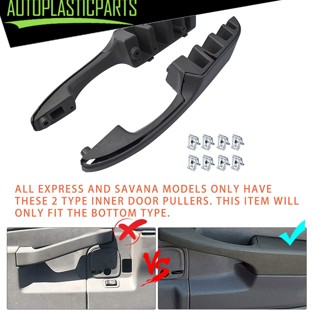 Inside Pull Door Handle Armrest Pair For 2003-2018 Chevrolet Express Van Savana